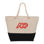 Zippered 12oz Cotton Canvas Rope Tote